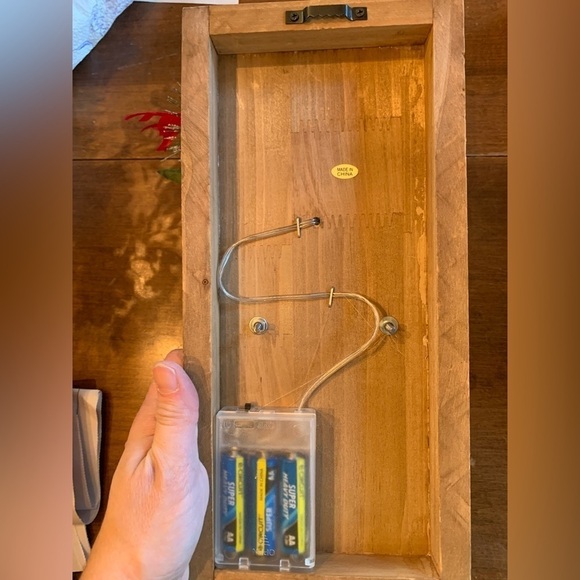 Hanging lighted Mason Jar Christmas Cardinal 12” - Picture 2 of 2